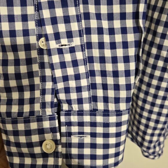 Polo Ralph Lauren Men’s Tall/Long XL Blue White Plaid Long Sleeve Button Up - Picture 5 of 7